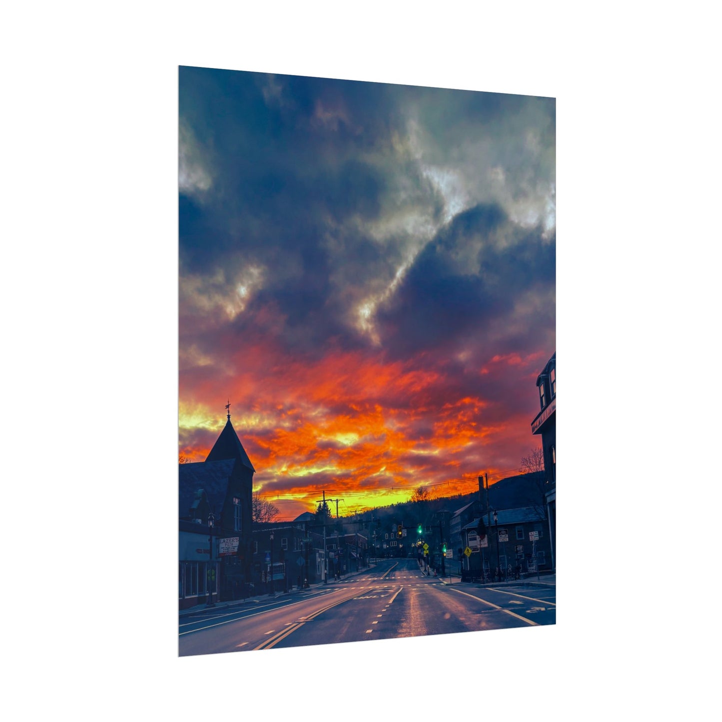 Stunning Sunrise Rolled Poster - Vibrant Sunset Wall Art for Home Decor