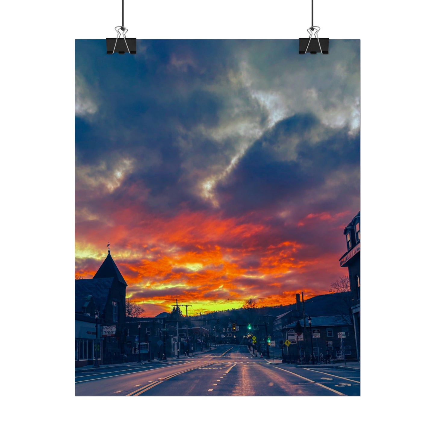 Stunning Sunrise Rolled Poster - Vibrant Sunset Wall Art for Home Decor