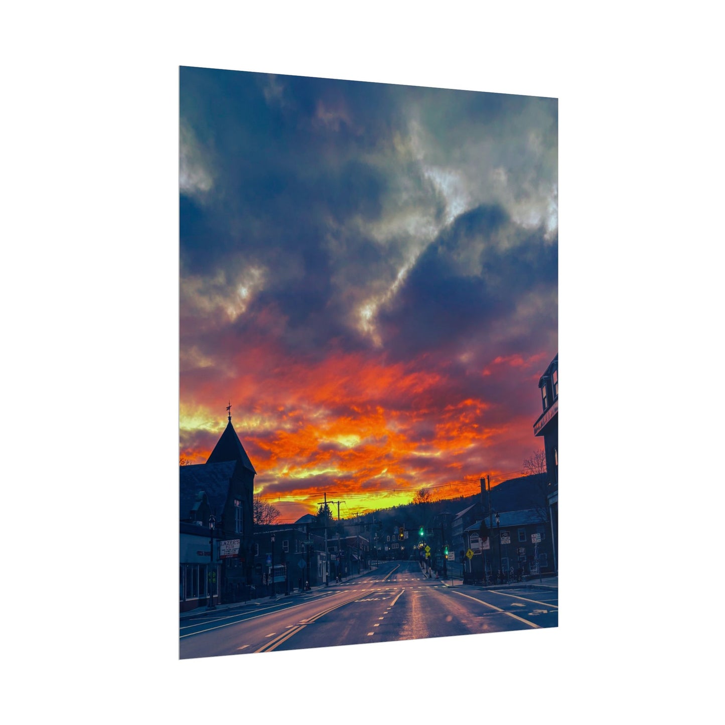 Stunning Sunrise Rolled Poster - Vibrant Sunset Wall Art for Home Decor